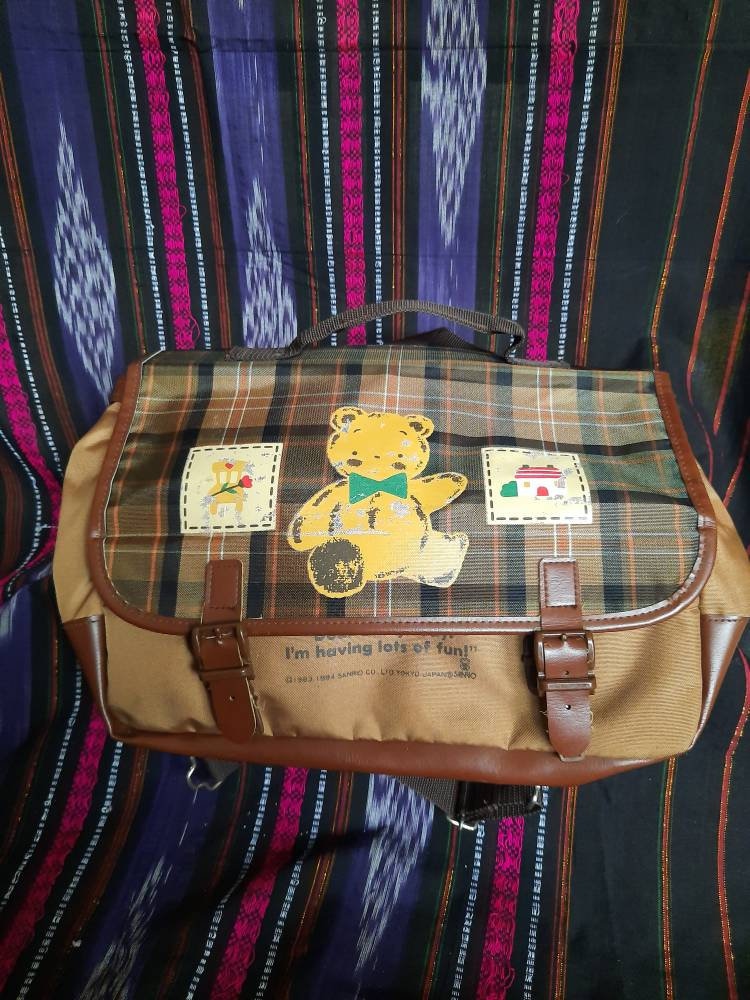 【レア】MR.bears' dream レッスンバッグ　サンリオ Sanrio Mr. Bears Dream Boston Bag Retro 45cm x 32cm x 21cm