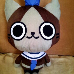 Banpresto 17&quot; Meraroo Monster Hunter Kawaii Medium Plush Big Head Exclusive to Japan.