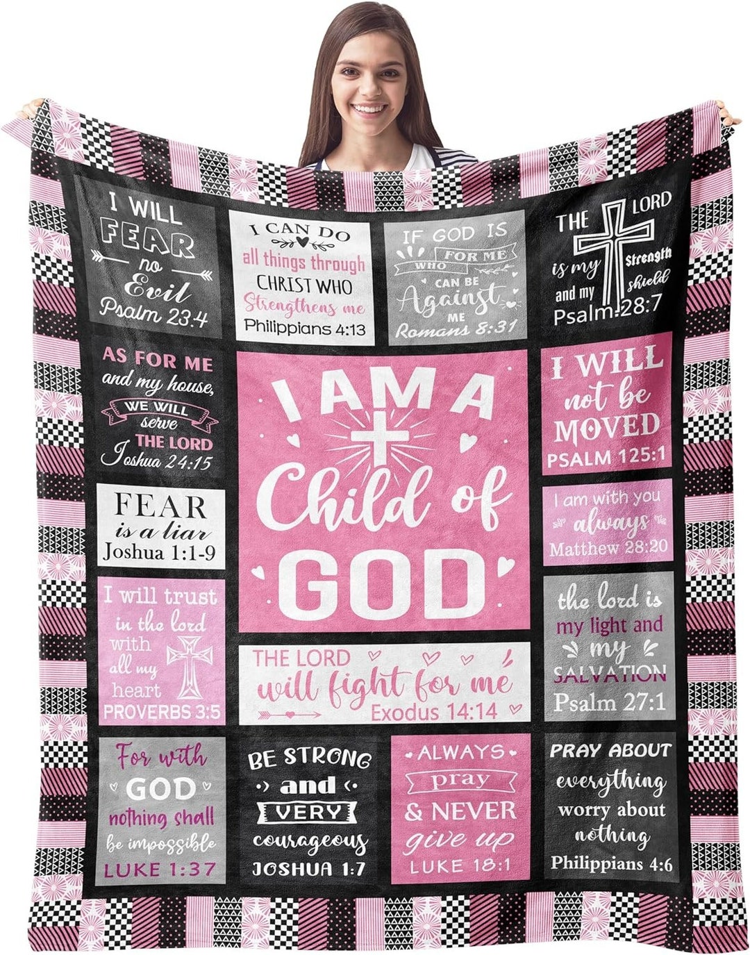I Am a Child of God Blankets , Inspirational Religious Gifts Blanket