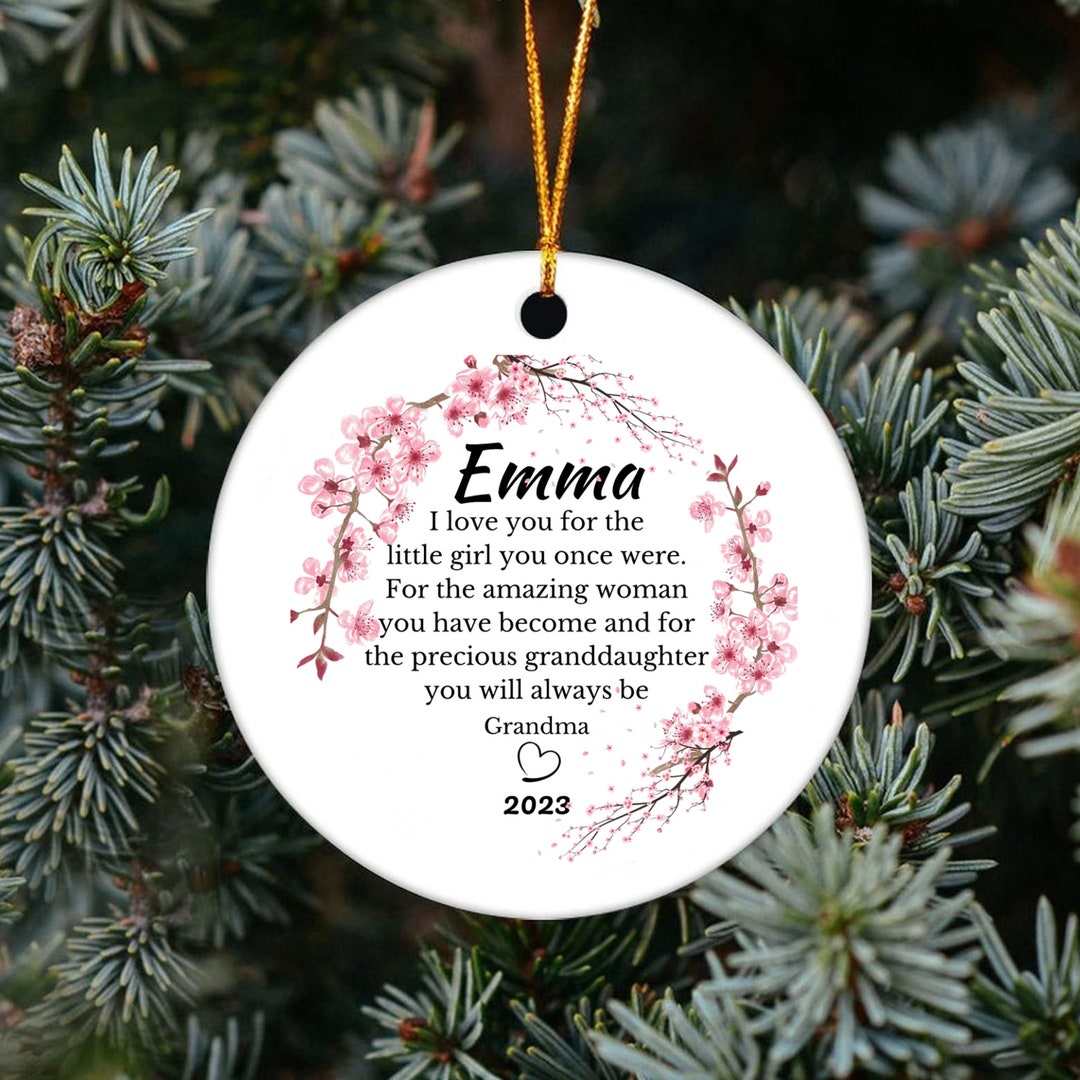 Personalized Granddaughter Ornament Gift From Grandma Etsy