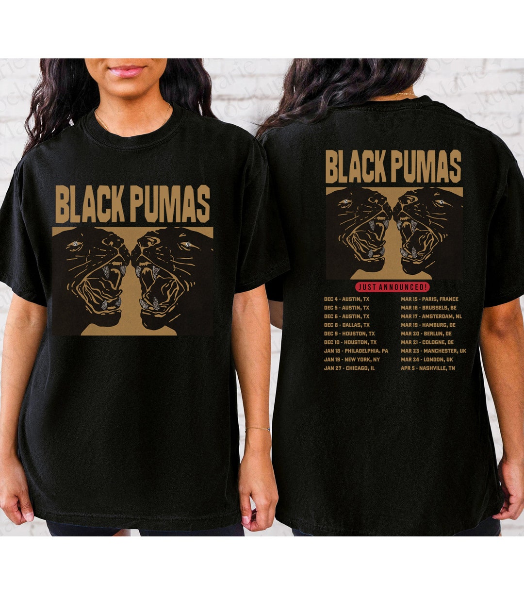 Black Pumas 2023 2024 Tour Shirt, Black Pumas Band Fan Shirt, Black