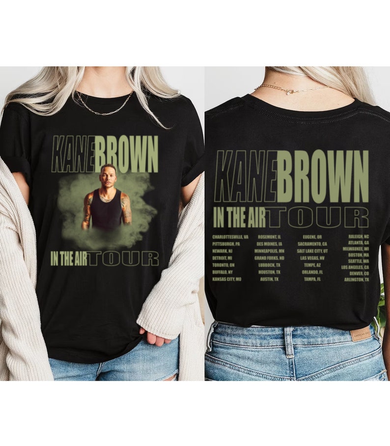 Kane Brown in the Air Tour 2024 Shirt, Kane Brown Fan Shirt, Kane Brown ...