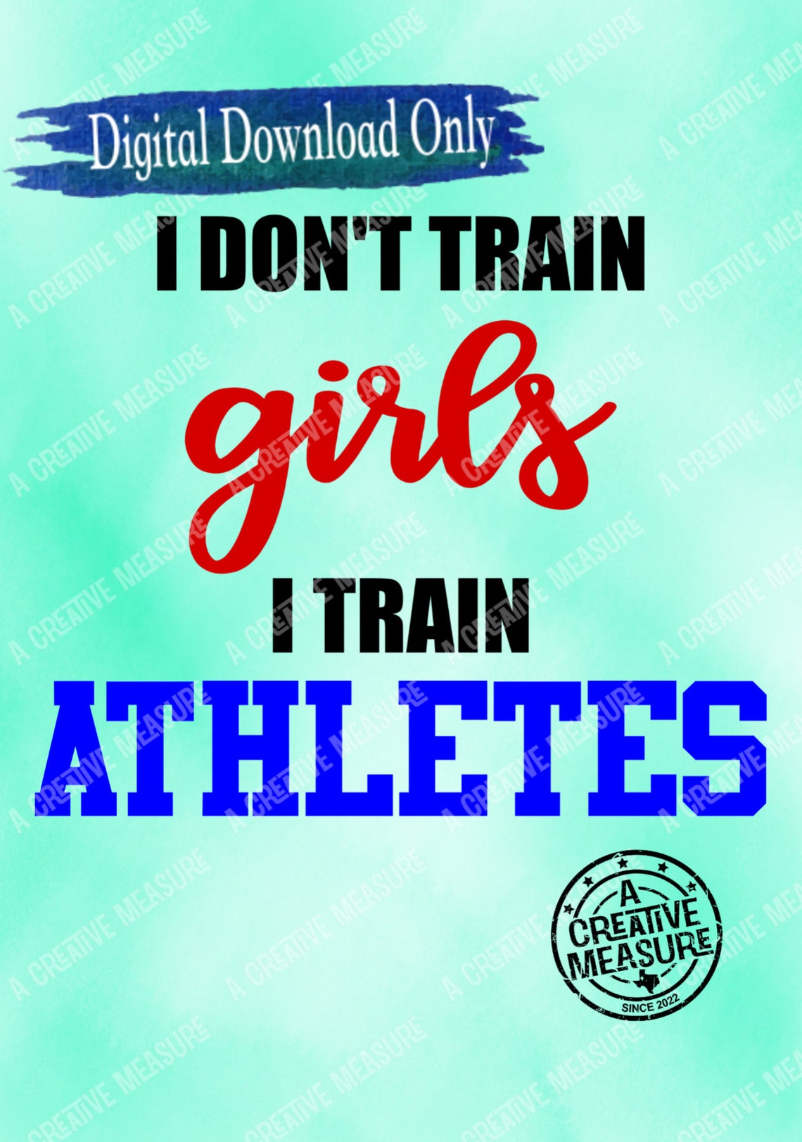 I Don't Train Girls I Train Athletes Svg / Coach Svg / Etsy