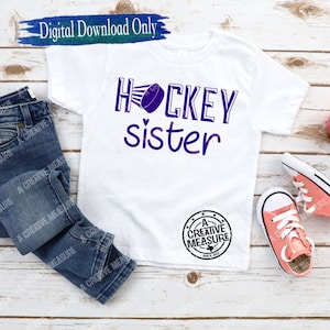 Hermana de Hockey - Hermana - Fanático del Hockey - Hermanita - Hermana Mayor - Sólo SVG - Descarga Digital - Hockey sobre Hielo - Hermano - Hermana -Jugador Favorito