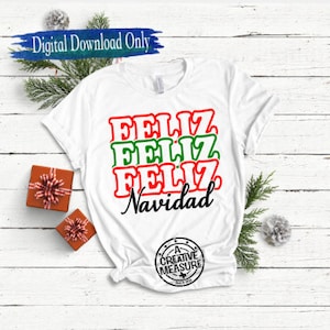 Feliz Navidad - Kerstmis - Winter - Feestdagen - Merry Christmas Repeat - Kersttijd - Alleen SVG - Digitale download - Feliz - Navidad
