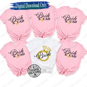 Bride And Bride Squad - Bride Squad - Bride - Bridal Squad - Wedding Crew - Bridal Party - Bachelorette Party - Digital Download - SVG Only