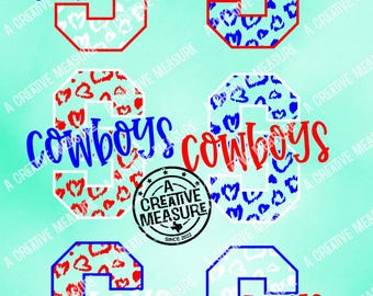 Red White And Blue S Cheetah - School Spirit Wear - Team Pride - PNG and SVG - Digital Download Only