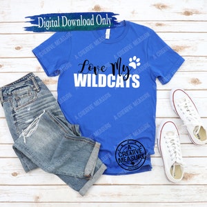 Love My Wildcats svg - Wildcats School Pride svg - School Pride - Mascotte - Digitale Download - Love My Cats - Team Pride - Leraar - Geest