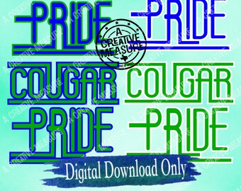 Cougar Pride SVG – Schoolgeest, mascotteontwerp (digitale download) - PNG en SVG