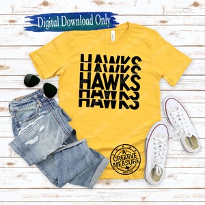 Hawks svg - School Pride - Hawks Repeating - Mirrored - Mascot - Spirit Wear - Digital Download - School Spirit - Team Spirit - Hawks Mascot