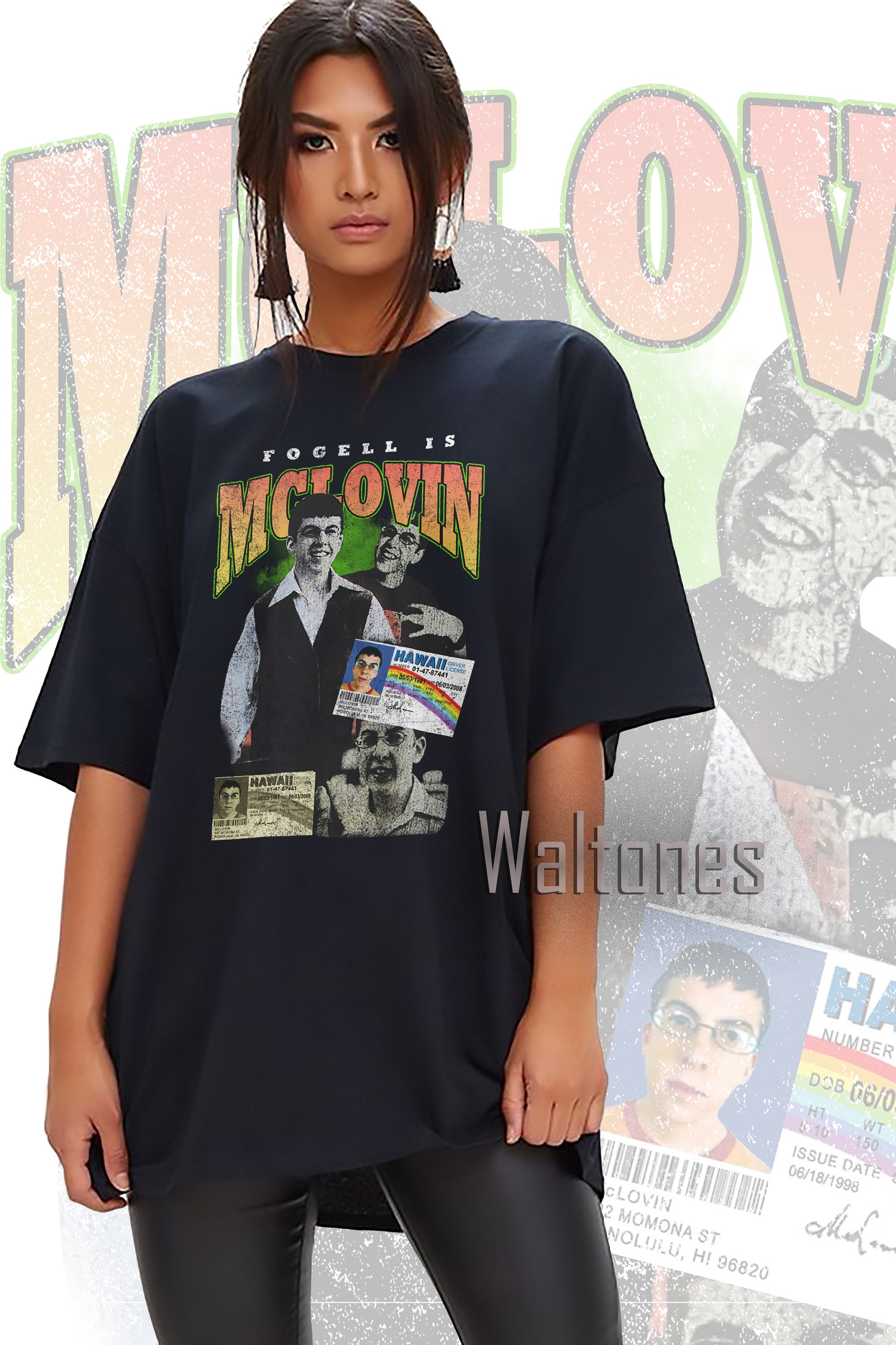 Mens Womens T-Shirt McLovin Cotton Fake Shirt Id Unisex Tee