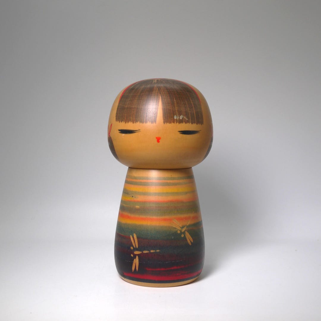 【お値下げ中】こけし　辻田亮三作　約25㎝ ヴィンテージ 辻田良三 こけし (15 cm/5.9 インチ)、日本の創作木製