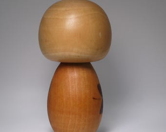 川瀬裕二 ヴィンテージこけし (17 cm/6.7インチ)、日本の創作創作木製