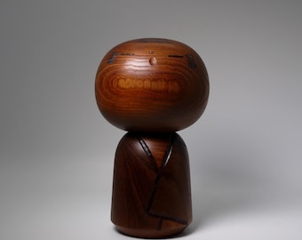 MURAKAMI Kenichi Vintage Kokeshi (15cm/5.9"), Japanese Sosaku Creative Wood Doll