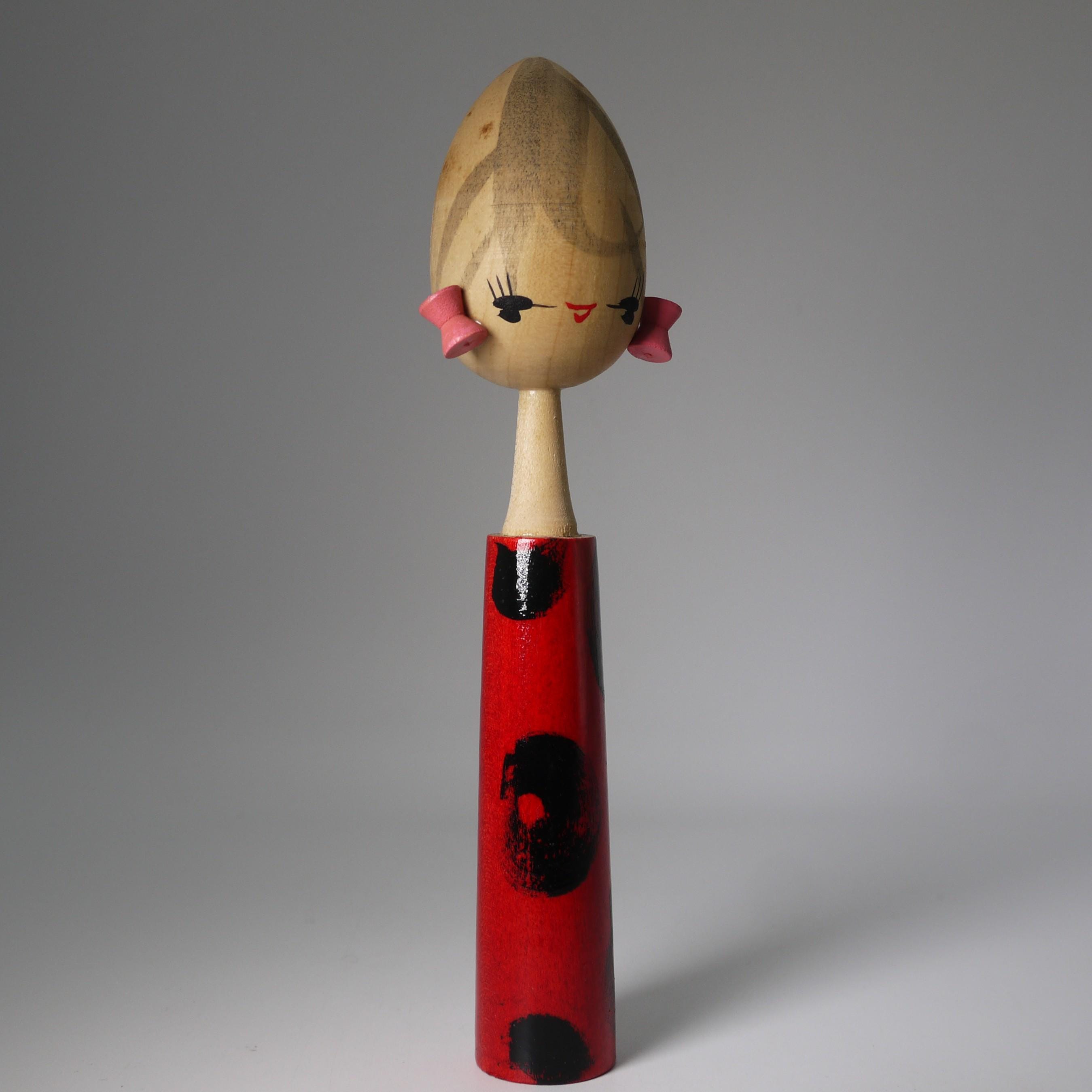 ヴィンテージレトロこけし（16.5cm/6.5インチ）、日本の民芸品木製人形