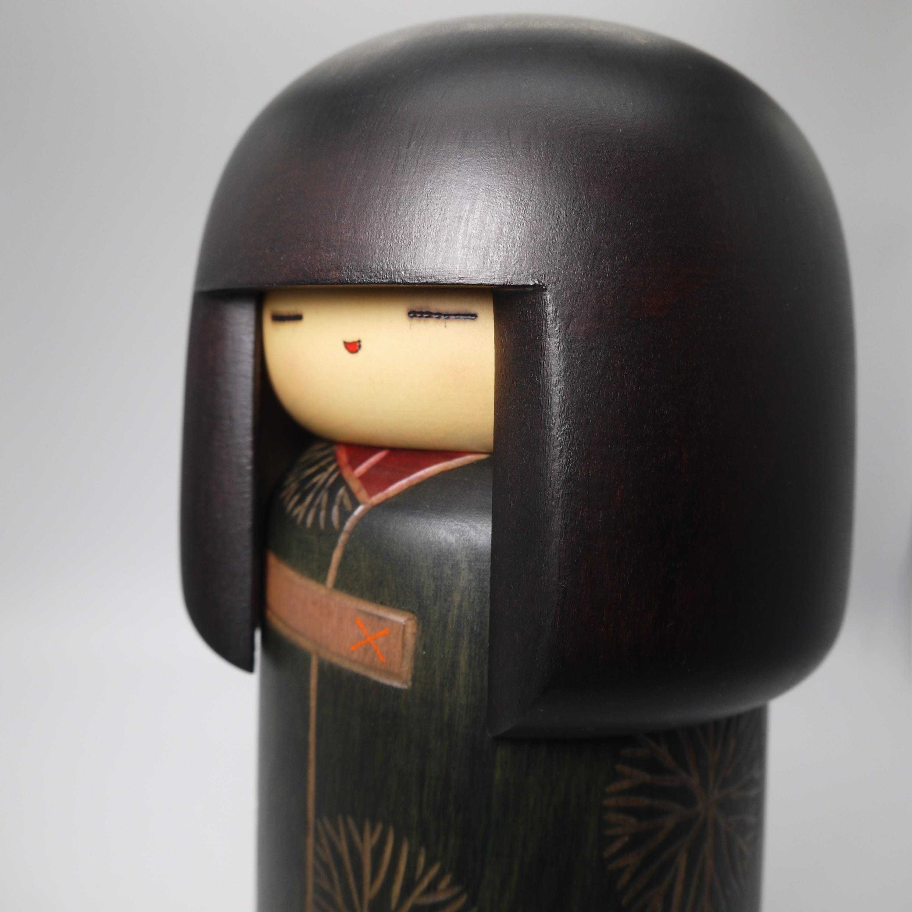 【希少・大型】創作こけし 関口三作 作「武人」高さ約27cm 関口三作こけし (21 cm/8.3 インチ)、ヴィンテージ日本の創作木製人形