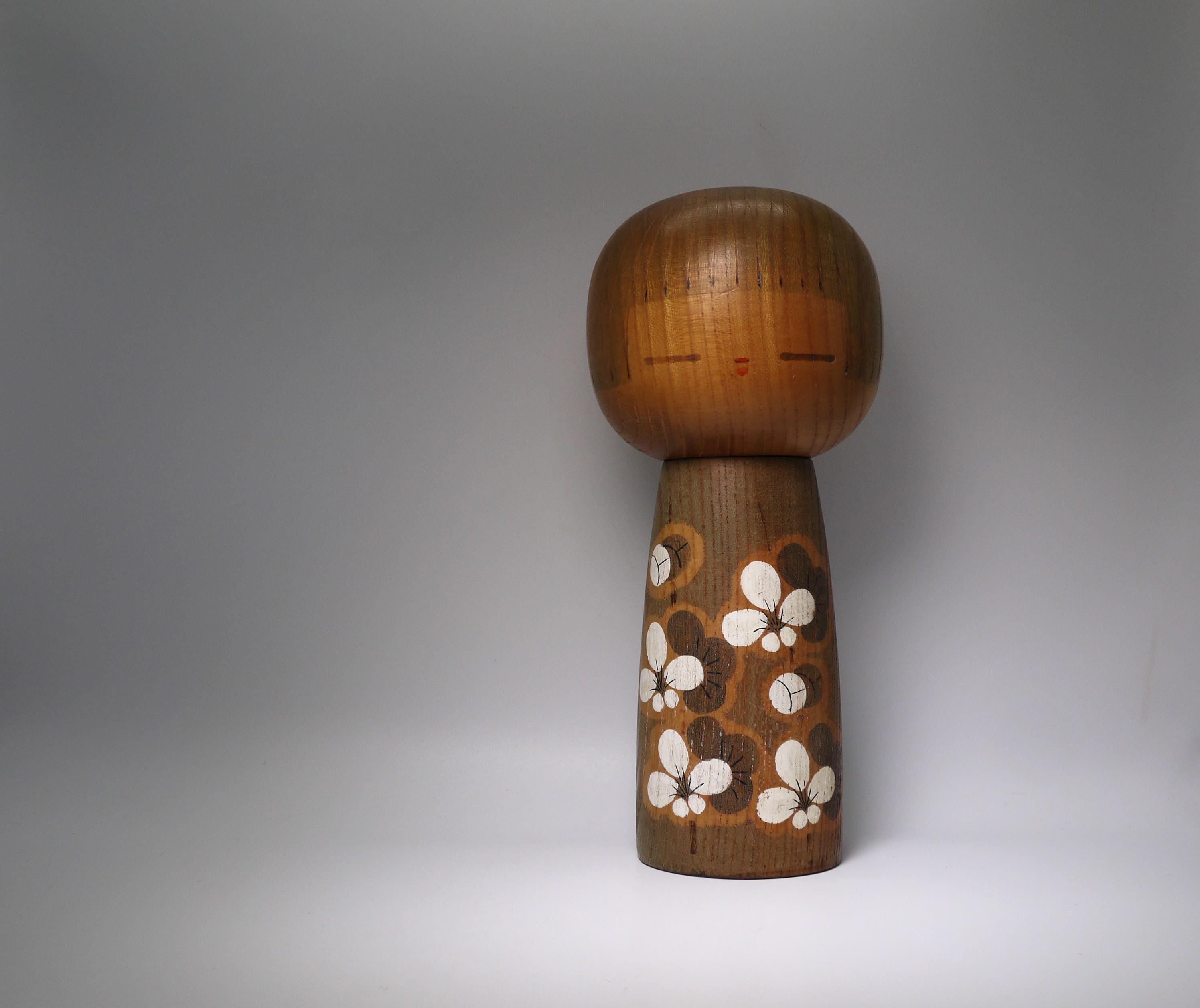 加藤正美 ヴィンテージこけし（23 cm/9.1インチ）、日本の創作木製人形