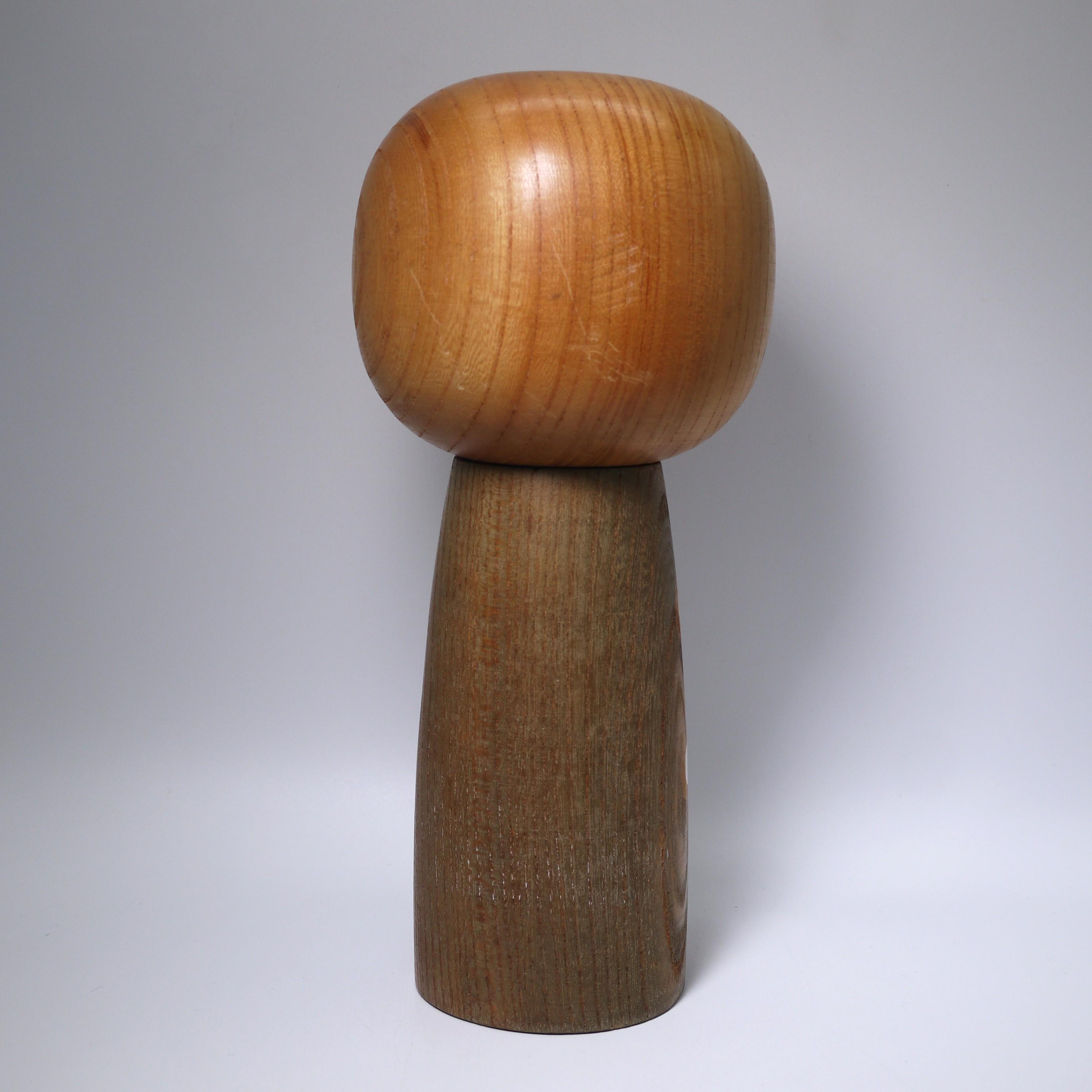 加藤正美 ヴィンテージこけし（23 cm/9.1インチ）、日本の創作木製人形