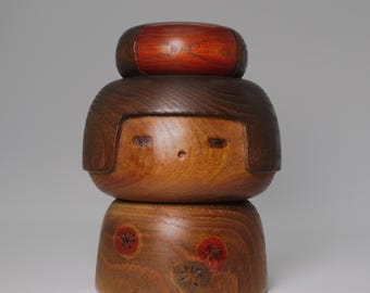 小林伊之助こけし (36 cm/14.2 インチ)、ヴィンテージ日本の