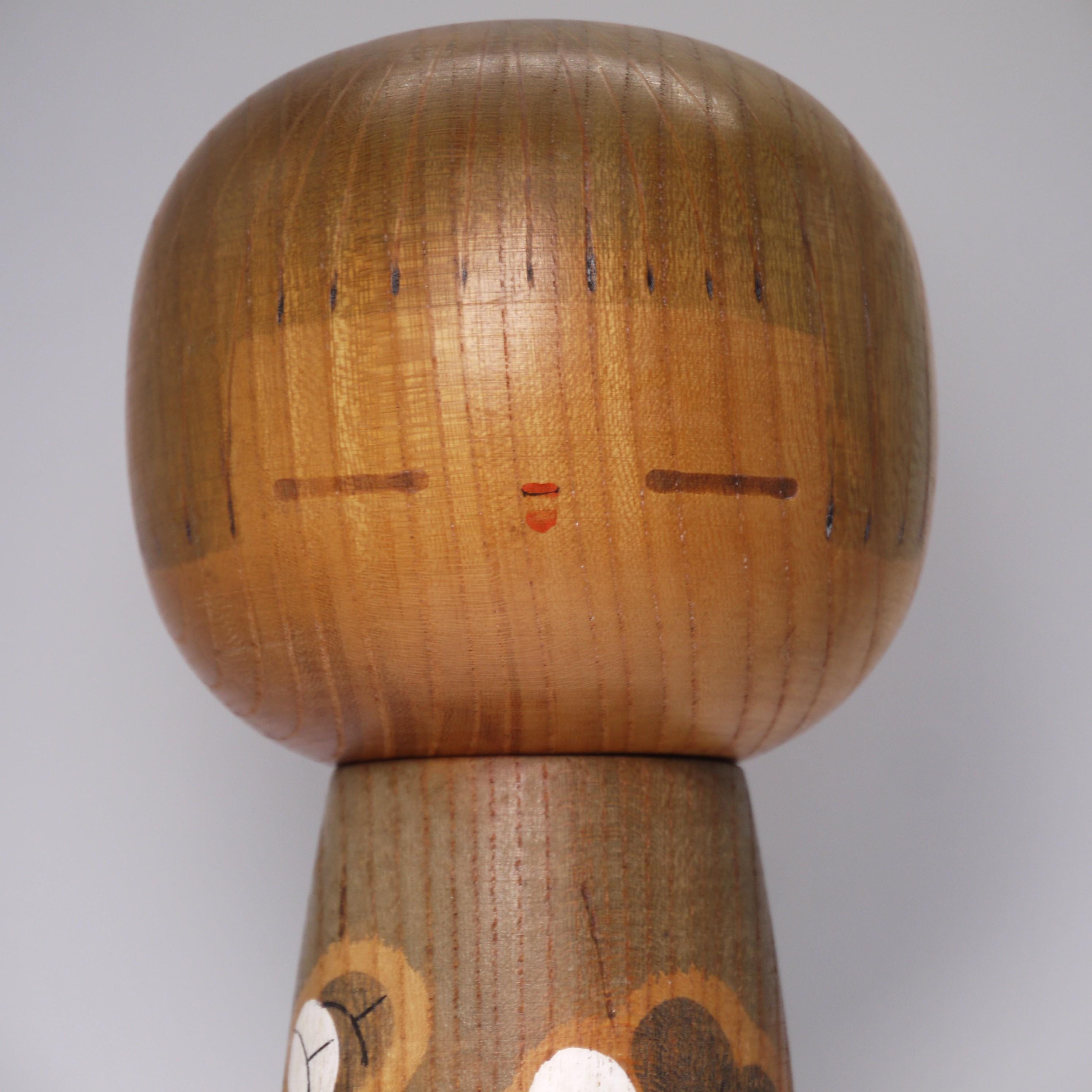 加藤正美 ヴィンテージこけし（23 cm/9.1インチ）、日本の創作木製人形