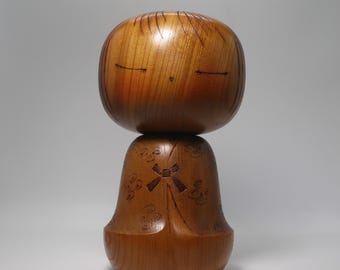 小林伊之助こけし (36 cm/14.2 インチ)、ヴィンテージ日本の