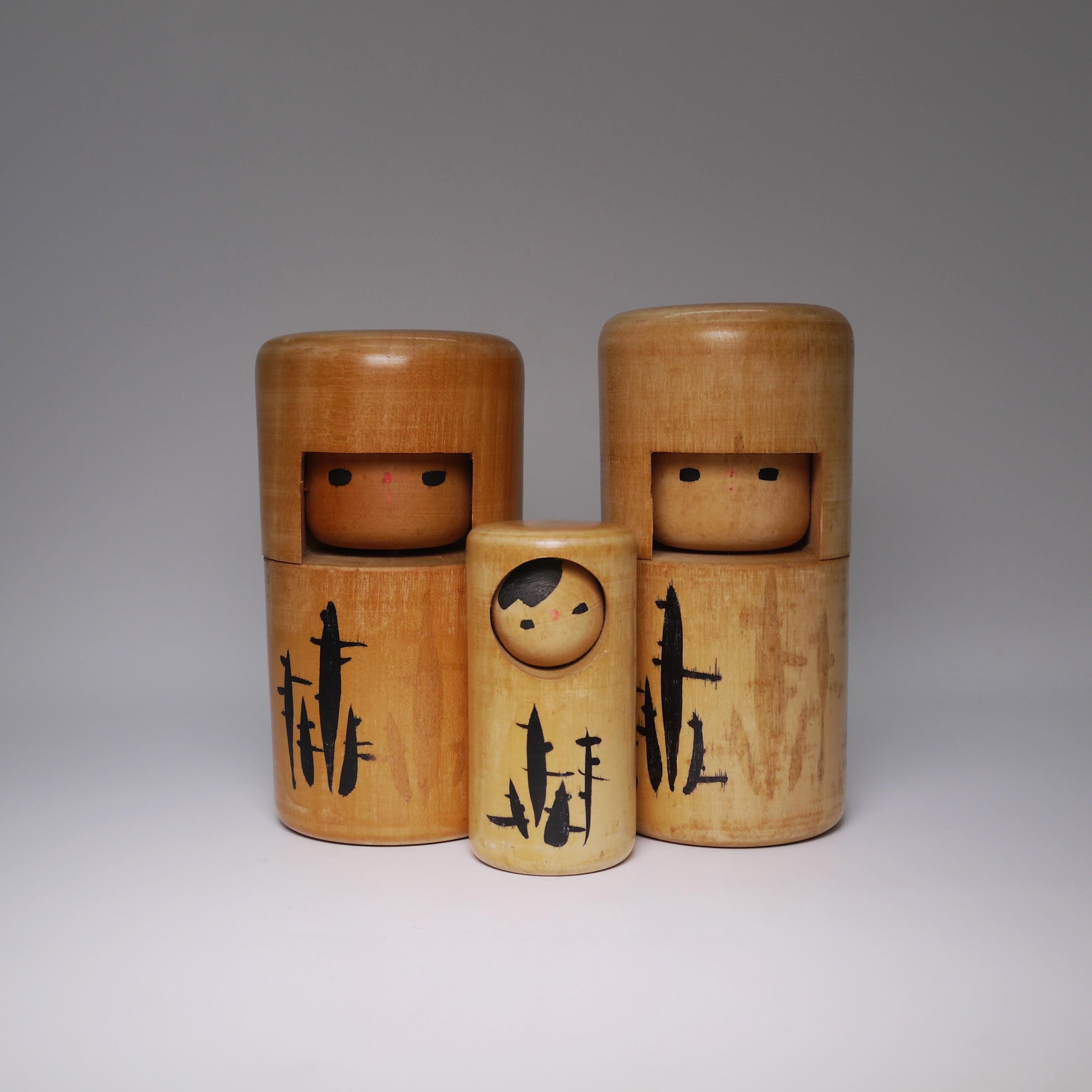 60年代ヴィンテージ横塚育義作 こけし 創作人形 12cm / 4.7