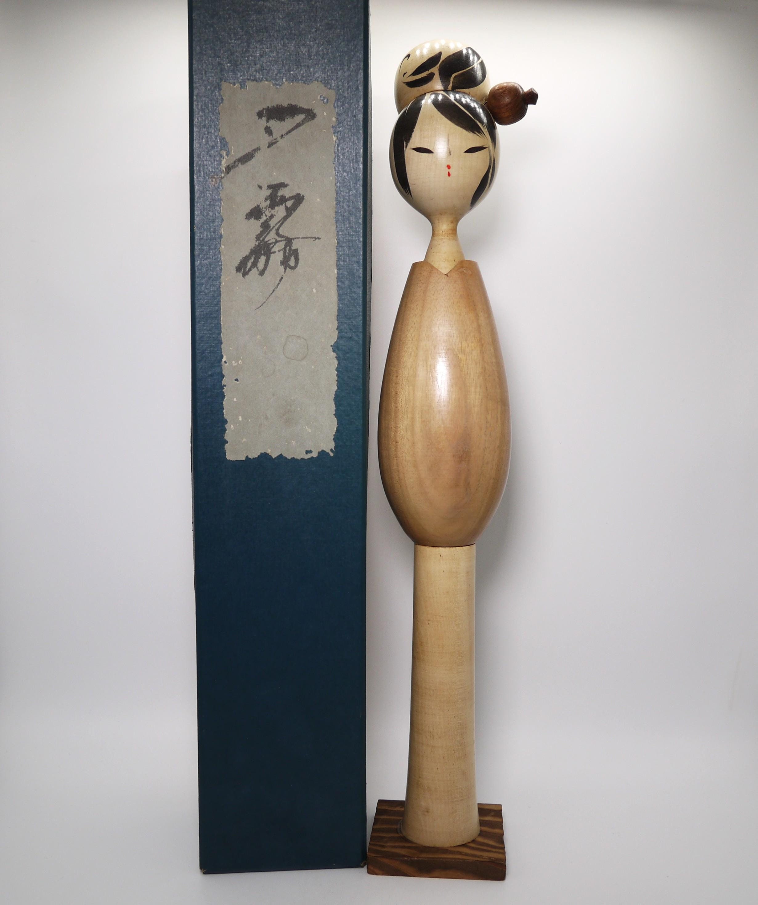 Large Vintage MIYAJIMA Muhitsu Creative Kokeshi Doll 43cm / 16.9