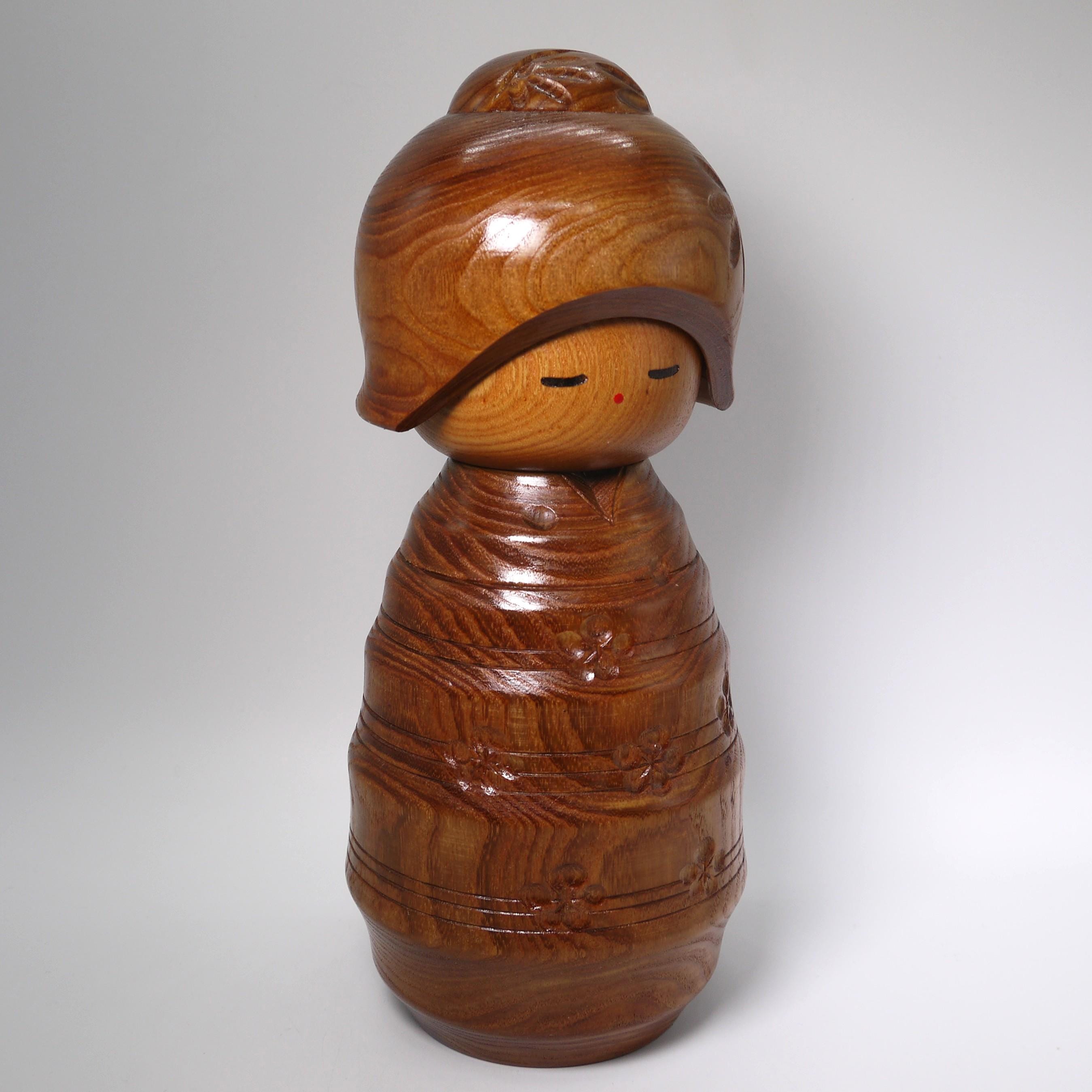 武田 まさし「 童心 」 こけし kokeshi doll Vintage TAKEDA Masashi Creative Kokeshi Doll 25cm / 9.8