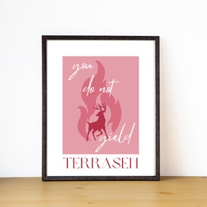 Fireheart Digital Print | SJM | Throne of Glass Print | Booktok Wall Art