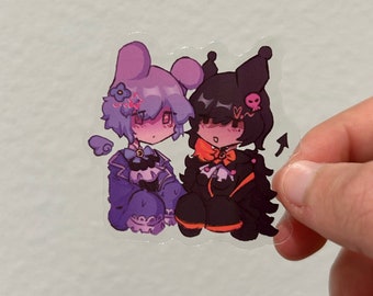 Sanrio inspiró pegatinas transparentes de Angela/Binah de 2" (Biblioteca de ruina/Lobotomy Corporation)