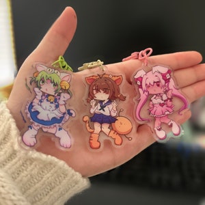 Di Gi Charat: Dejiko Petit Charat Rabi En Rose 2.5" acrylic charms