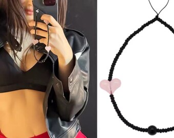 Correa del teléfono de Jennie/ Accesorios Blackpink/ Accesorios de Blink/ Charms móviles rosas