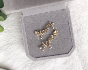 Custom Make Letter Earings | Birthday Gift Earrings | Alphabet Stud Earrings