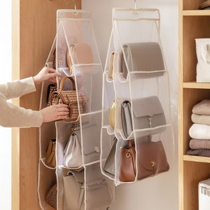  Moryimi Purse Organizer for Closet, Adjustable Clear Shelf  Dividers Purse Bag Divider for Closet Organizer, Handbag Organizers for  Closets : Home & Kitchen