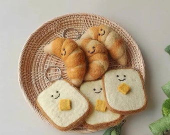 Crossiant, Brot, Pretez Schlüsselanhänger