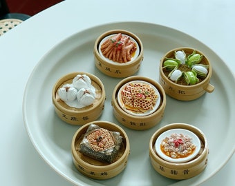 Chinesischer Dim Sum Magnet | Dim Sum Magnet | Lebensmittel Miniatur Magnete