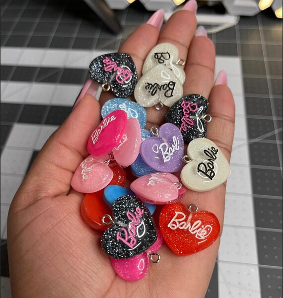 hearted Barbie charm, resin charms , DIY , bracelets, bangles