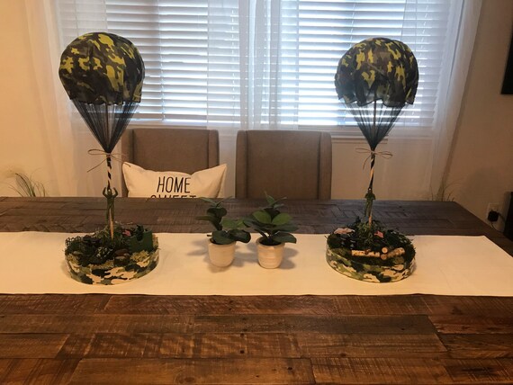 Camouflage Parachute Military Centerpiece - Etsy