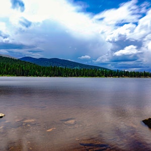 Canvas Print of Echo Lake Colorado Lake View Wall Art Design Decor for Home Office Canvas Ready to Hang Lake View Canvas Digital Art Print