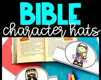 Old Testament Bible Crafts l Bible Character Hats for Bible storytelling and Bible Study for Kids l Sunday School Homeschool Bible Tools