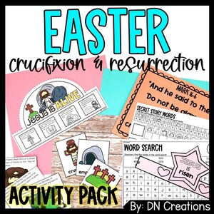 Easter Bible Study l Passion Week Bible Printable l Jesus Crucifixion and Resurrection Bible Activities | Easter Bible Worksheets