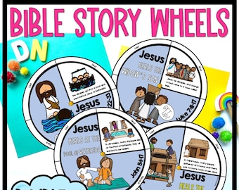 Bible Story Wheel Bundle 2 | Bible Crafts Bundle | Bible Activities Bundle | Bible Activities for Sunday School