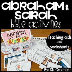 Abraham and Sarah Bible Study for Kids l Old Testament Bible Worksheets and Bible Lessons for Sunday School, Church, Homeschool image 1