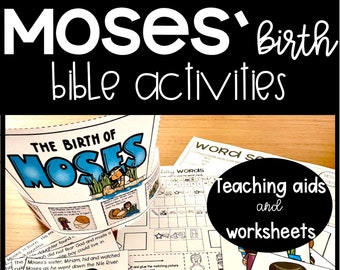 Baby Moses Bible Story Activities: Sunday School Lesson (PDF)