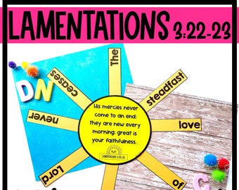 Lamentations 3 Bible Verse Craft  |  God's love Craft  | God's Mercies are New Every Morning Activity