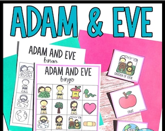 Adam and Eve Bible Bingo Game: Sunday School Activity (PDF Download)