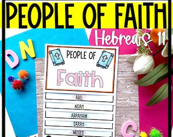 Hebrews 11 Bible Flip Book | People of Faith | Great Cloud of Witnesses | Faith Sunday School Activity (PDF)