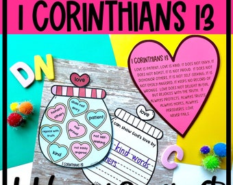 1 Corinthians 13 Bible Verse Craft: Love Jar (PDF Download)