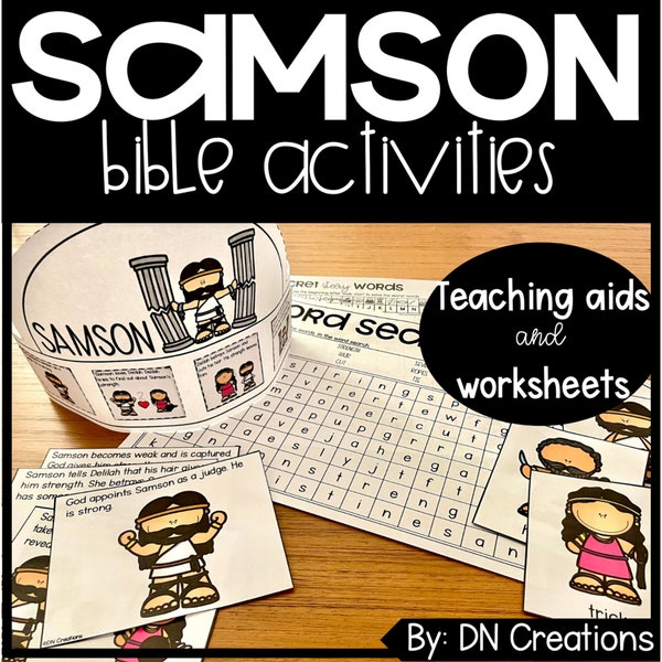 Samson Bible Study for Kids l Book of Judges Bible Lessons for Preschool, Kindergarten, 1st grade and 2nd grade l Sunday School Lessons