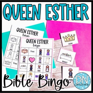 Esther Bible Bingo l Queen Esther and the Jews Bible Story l Sunday School Bible Games for Preschool to 2nd grade students